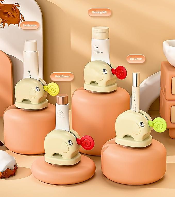 Elephant Toothpaste Squeezer & Holder (Pack of 2)